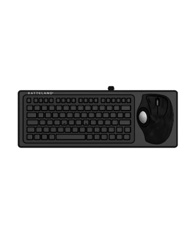 Photo of Hatteland Desktop Backlit US Layout Keyboard with 38mm Ergonomical trackerball & USB
